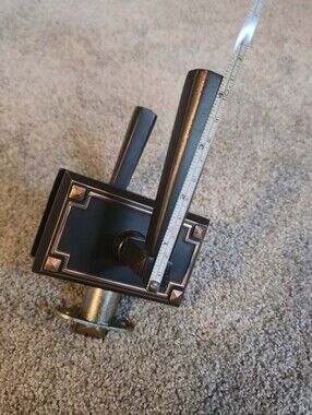 Emtek Craftsman style lever door set with a rectangular rosette and an... No